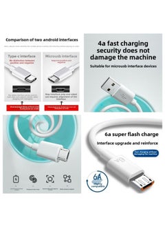 For Huawei Glory Mobile Phone Charger OPPO Xiaomi Vivo Package Thick Line Android Data Line 6A Fast Charge-Color:Android Trapezoidal Flash Charging Data Cable_ 1.6m Two-year Warranty
