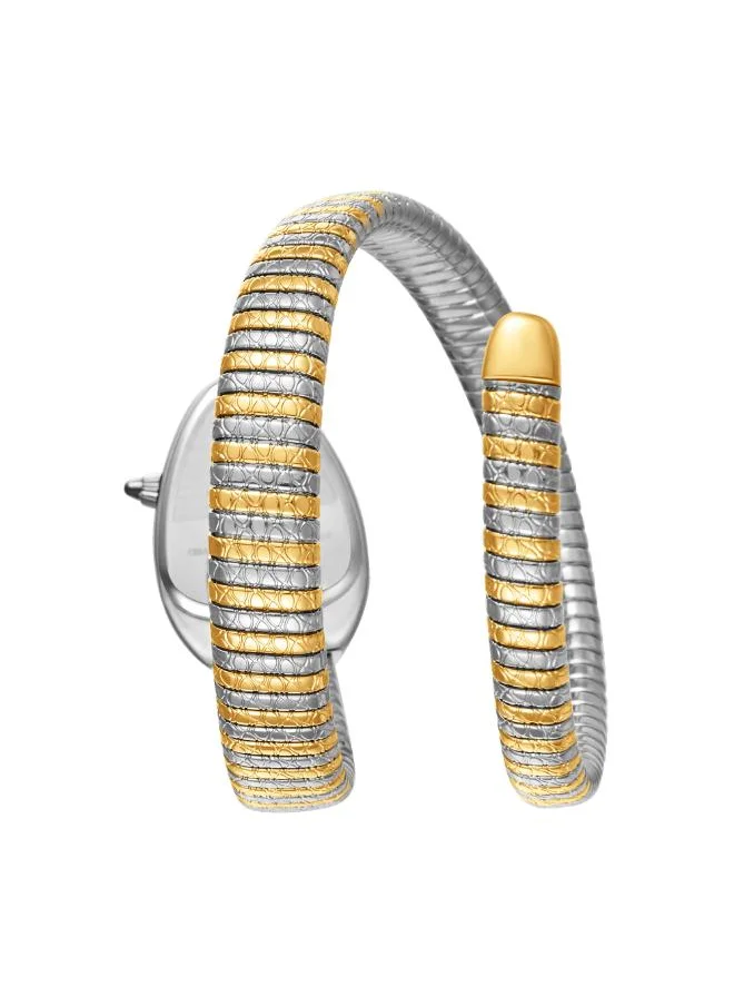 بيفرلي هيلز بولو كلوب BEVERLY HILLS POLO CLUB BP3747C.220 Women's Analog Display Watch & Metal Strap Silver/Gold