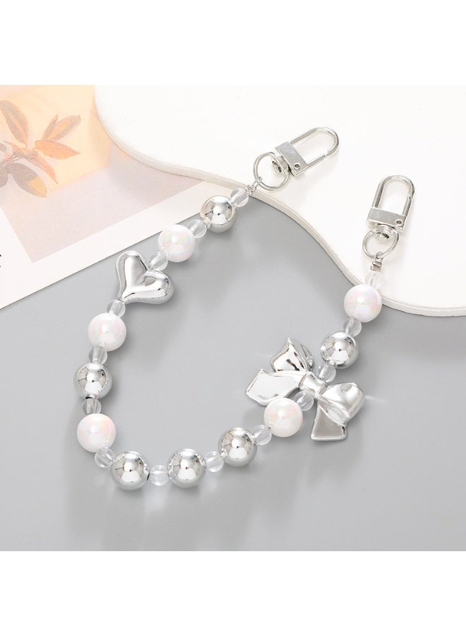 NIBEMINENT Beaded Phone Lanyard, Anti Lost Removable Wrist Strap,K569 Little Fragrant Wind Beads Bracelet Pendant, Phone Keychain Lanyard