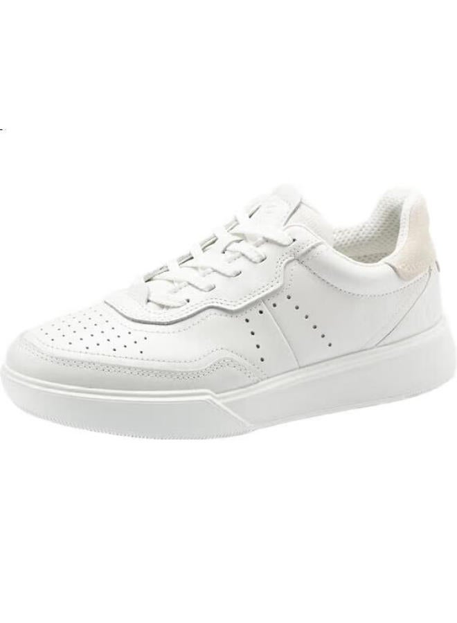 Ecco 25-year Spring New Thick-soled Casual Sneakers Street Basketball Shoes Women's Shoes 272813 White/gray-white 37 - Image 2