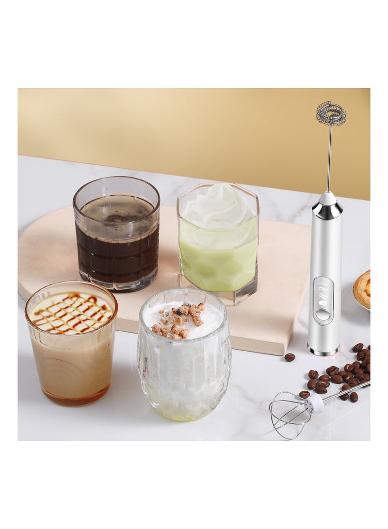 Whisk 2 in 1 Electric Milk Frother And Egg Beater Set / Black or Silver delivery randomly - Image 3