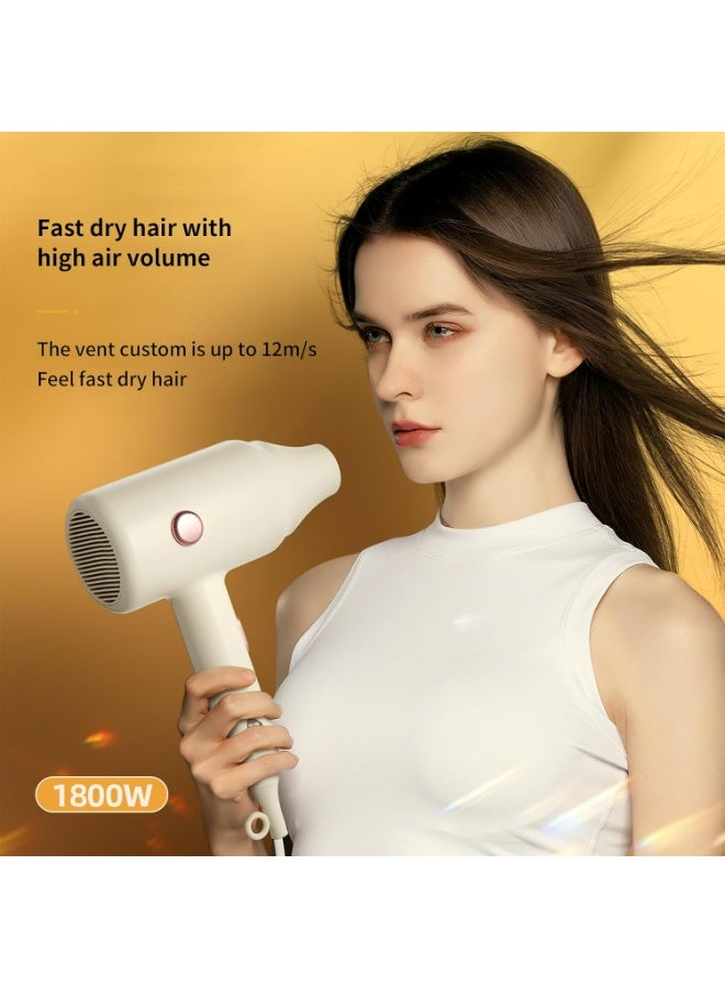 Hair Dryer – 1800W Powerful Blow Dryer for Women, 3 Heat Settings, Negative Ion Technology, Hanging Hook, Lightweight Hair Styler, Air 7