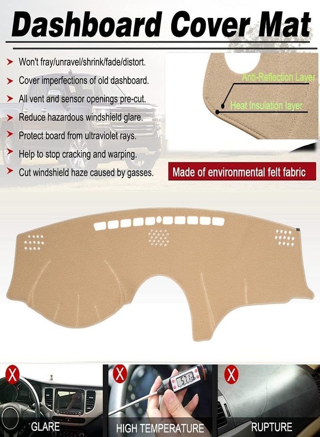 BLIBLIUNIT Dash Cover Mat Custom Fit for Lexus ES350 2007-2012, Dashboard Cover Pad Carpet Protector (07-12 ES350 Beige) - Image 2