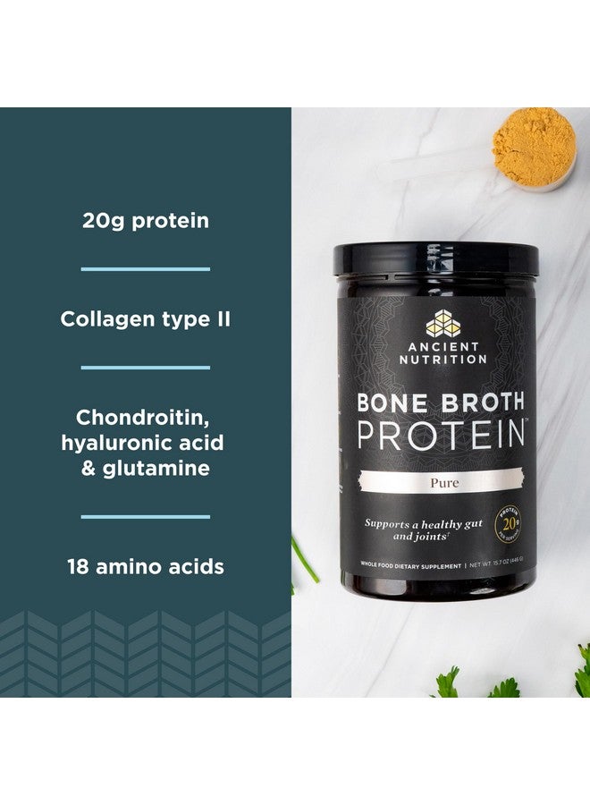 Ancient Nutrition Protein Powder Made from Real Bone Broth, Unflavored, 20g Protein Per Serving, 20 Serving Tub, Gluten Free Hydrolyzed Collagen Peptides Supplement - Image 2