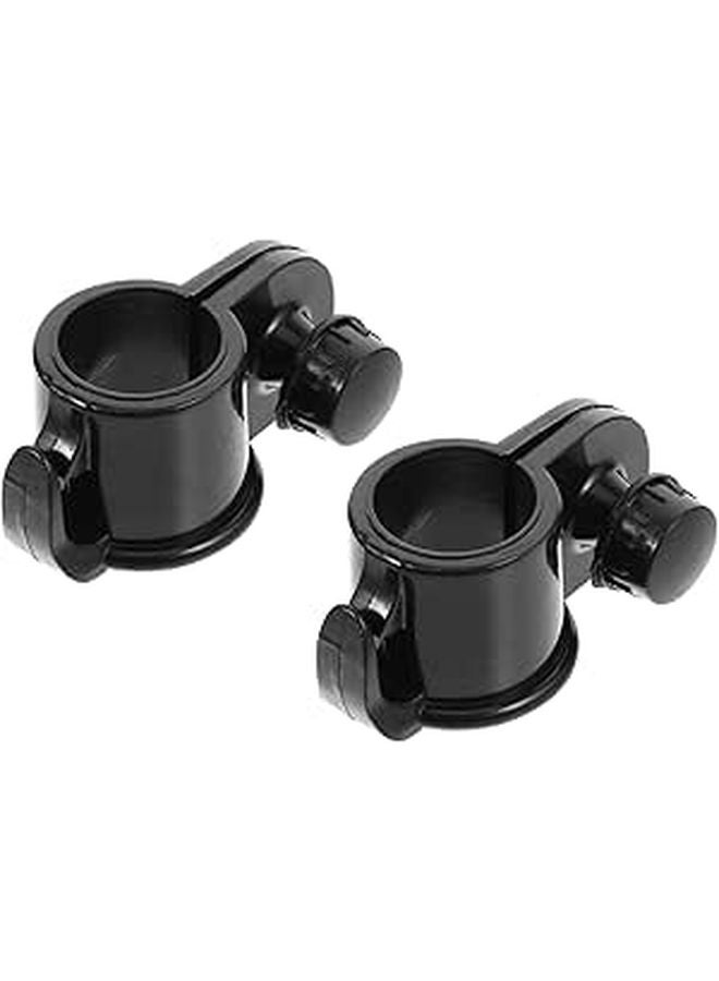 2pcs Plastic Flagpole Clamp Set for Outdoor Garden and Beach Flags - Image 1