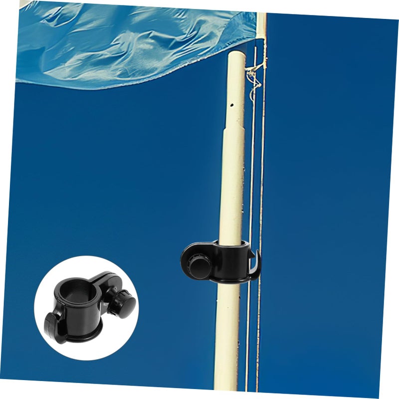 2pcs Plastic Flagpole Clamp Set for Outdoor Garden and Beach Flags - Image 4