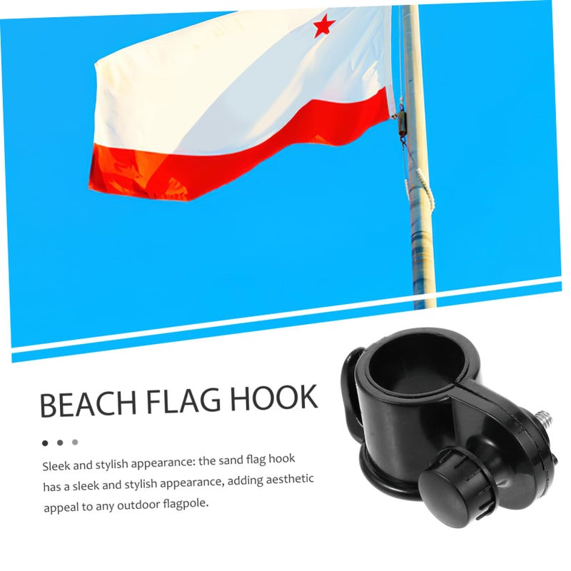 2pcs Plastic Flagpole Clamp Set for Outdoor Garden and Beach Flags - Image 5