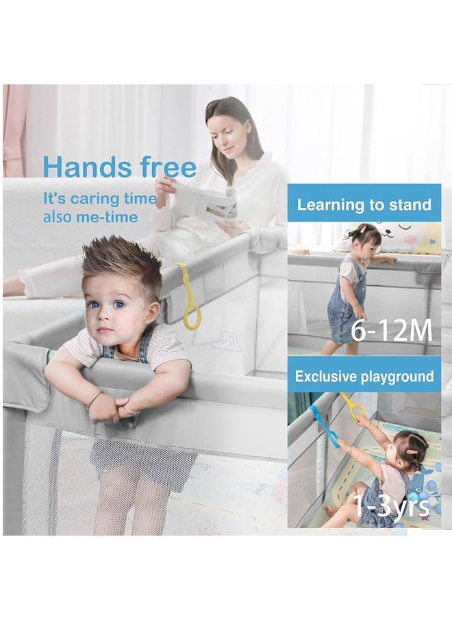 Berma Baby Indoor And Outdoor Baby Game Fence Large Baby Game Fence Sturdy Breathable Baby Safety Protective Bar With Anti -slip Base Children's Activity Center Children's Toys（180*200）  - Image 4