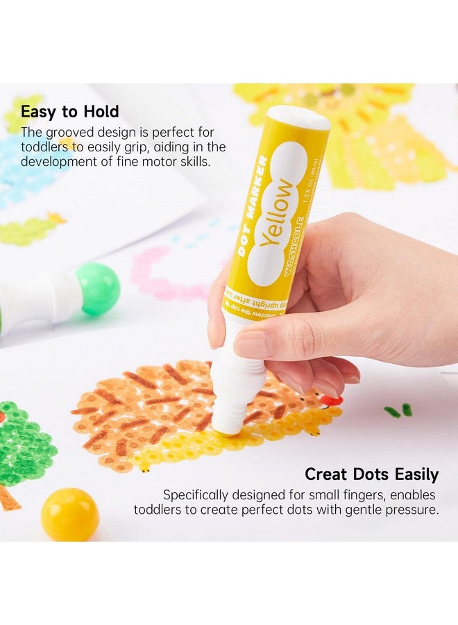 Shuttle Art Dot Makers, 12 Colors Bingo Daubers with 20 Unique Patterns of Dot Book for Toddler Art Activities, Non-Toxic Washable Coloring Markers for Preschool Kids Learning - Image 3