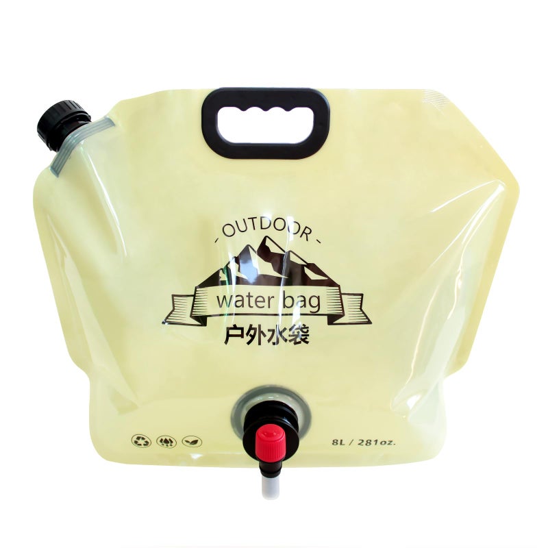 RENEWPOK Collapsible Water Container Bag with Spigot Outdoor Water Container BPA Free Food Grade Water Jug Folding Water Storage Bag for Camping Hiking Survival Kit Sport 8L21Gallon Green - Image 2