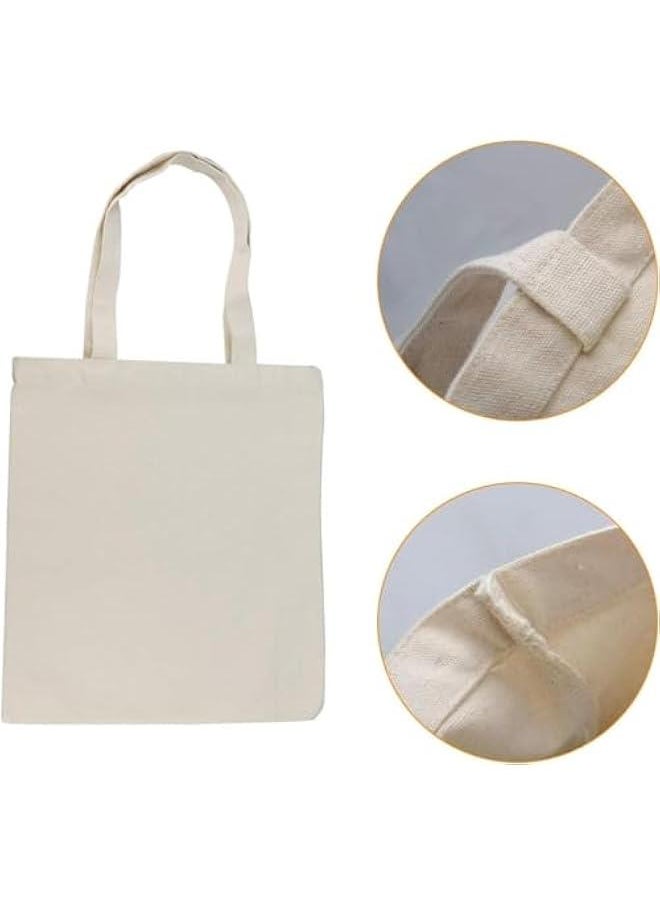 HOOKOR 6 Pcs Canvas Tote Bags,Heavy Duty and Strong Easter Hunter Bag Shopping Grocery Bag Blank Cotton Bags for Decorating Crafts DIY,Painting  - Image 4