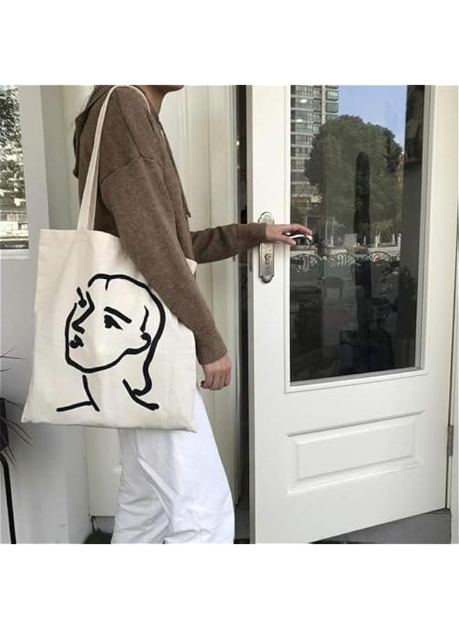 HOOKOR 6 Pcs Canvas Tote Bags,Heavy Duty and Strong Easter Hunter Bag Shopping Grocery Bag Blank Cotton Bags for Decorating Crafts DIY,Painting  - Image 5