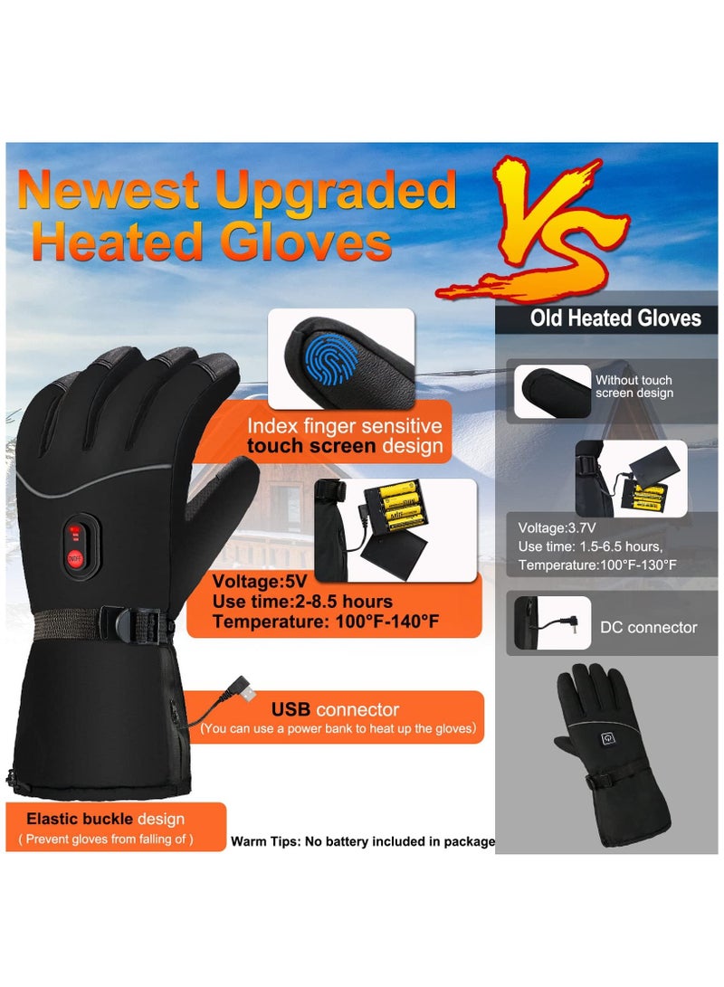 Y&D Heated Gloves, Electric Gloves Camping Hand Warmers Winter Warm Touchscreen for Men Women - Waterproof Windproof Glove Outdoor Cycling Skiing Hiking Working - Image 3