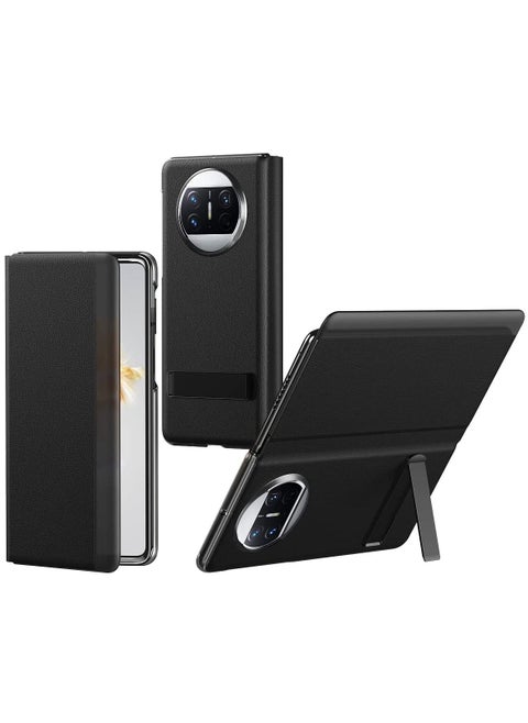 Huawei Mate X3 Case Luxury Premium Leather Smart Touch Silde Window View Flip Cover with Bracket for Mate X3