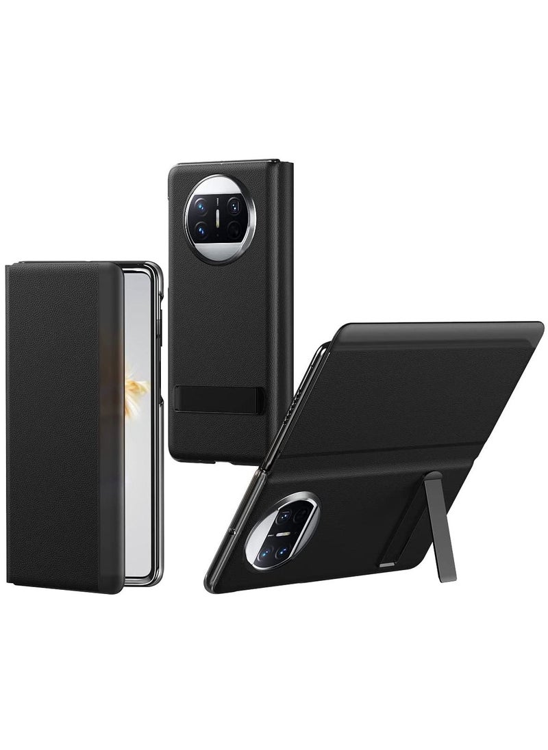 Huawei Mate X3 Case Luxury Premium Leather Smart Touch Silde Window View Flip Cover with Bracket for Mate X3