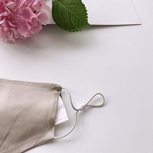 ROSEWARD Silk Face Mask for Women Grey Mask Reusable Breathable Mask for Men-Dark Gray - Image 3