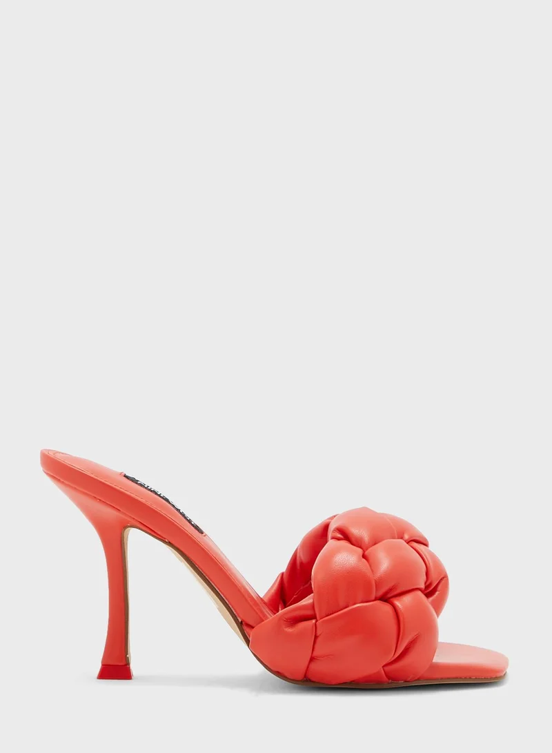 NINE WEST Quilted Faux Leather Heel Sandals