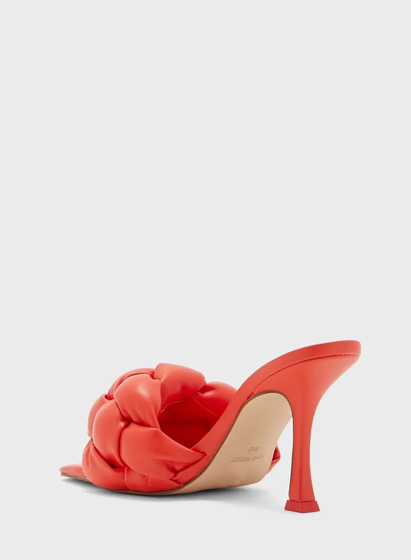 NINE WEST Quilted Faux Leather Heel Sandals