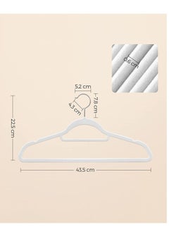 TYCOM Tycom Non-Slip Velvet Hangers - Suit Hangers (50 Pack) Ultra Thin Space Saving 360 Degree Swivel Hook Clothes Hangers Hold Up-to 10 Lbs, for Coats, Jackets, Pants, Dress Clothe- With Bar 50pcs Beige  - Image 2