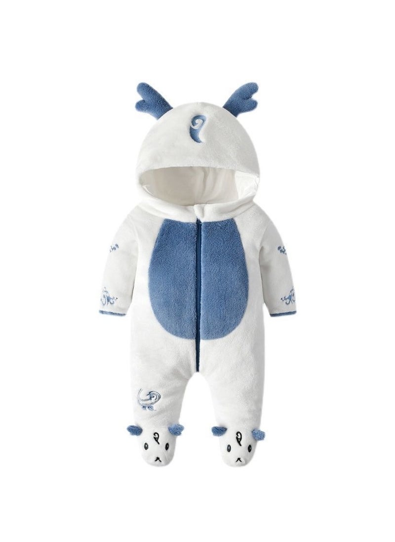 Y&D 1-Piece Children's Little White Dragon Onesie Party Costume  Cosplay Costume Baby Winter Onesies Jumpsuit  - Image 2