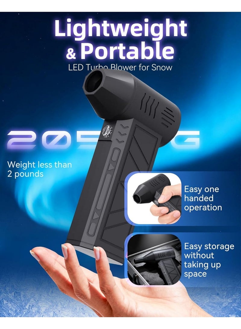 الروهيت منفاخ هواء كهربائي لاسلكي 130000 RPM مع 4 سرعات، ضوء LED وبطارية 5000mAh قابلة للشحن، لتنظيف لوحة المفاتيح وداخل السيارة والأوراق الجافة - Image 3