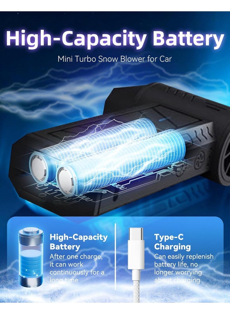 الروهيت منفاخ هواء كهربائي لاسلكي 130000 RPM مع 4 سرعات، ضوء LED وبطارية 5000mAh قابلة للشحن، لتنظيف لوحة المفاتيح وداخل السيارة والأوراق الجافة - Image 5