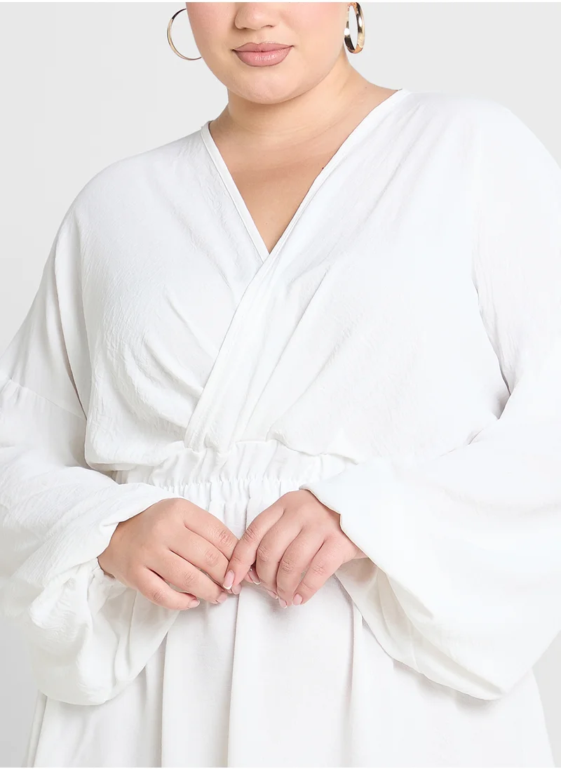 Ginger Plus Mini Wrap Dress