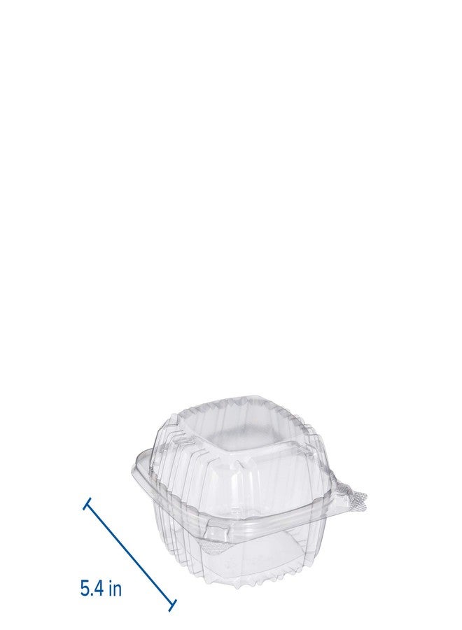 DART C53PST1 OPS 5 in Clear Hinged Container, 5.3 X 5.4 in (Case of 500) - Image 2