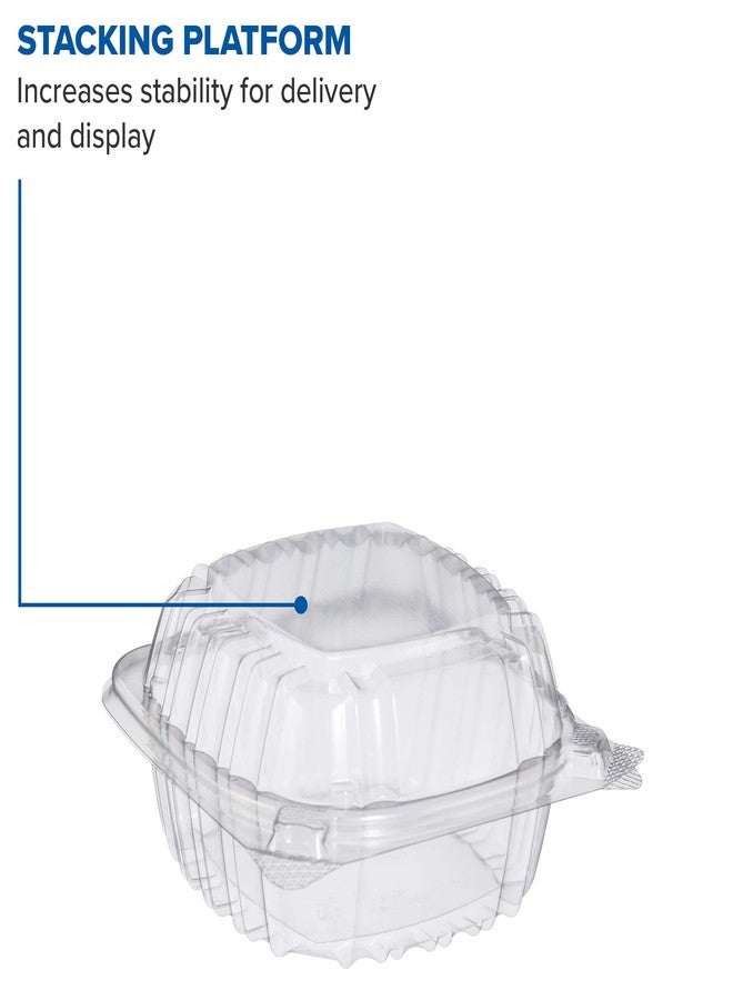 DART C53PST1 OPS 5 in Clear Hinged Container, 5.3 X 5.4 in (Case of 500) - Image 3
