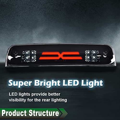 GRAND ORANGE LED 3rd Brake Light Compatible with 2009-2017 Dodge Ram 1500 / Fit 2010-2017 Dodge Ram 2500 3500 3rd Brake Light Cargo Lamp Smoke Lens Black Housing - Image 5