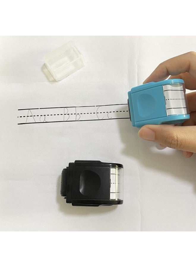 WAFJAMF WAFJAMF Handwriting Lines Stamp Roller Self-Inking Line Rolling Stamps Handwriting Practice Tool for Teachers Kids Kindergarten - Black  - Image 3
