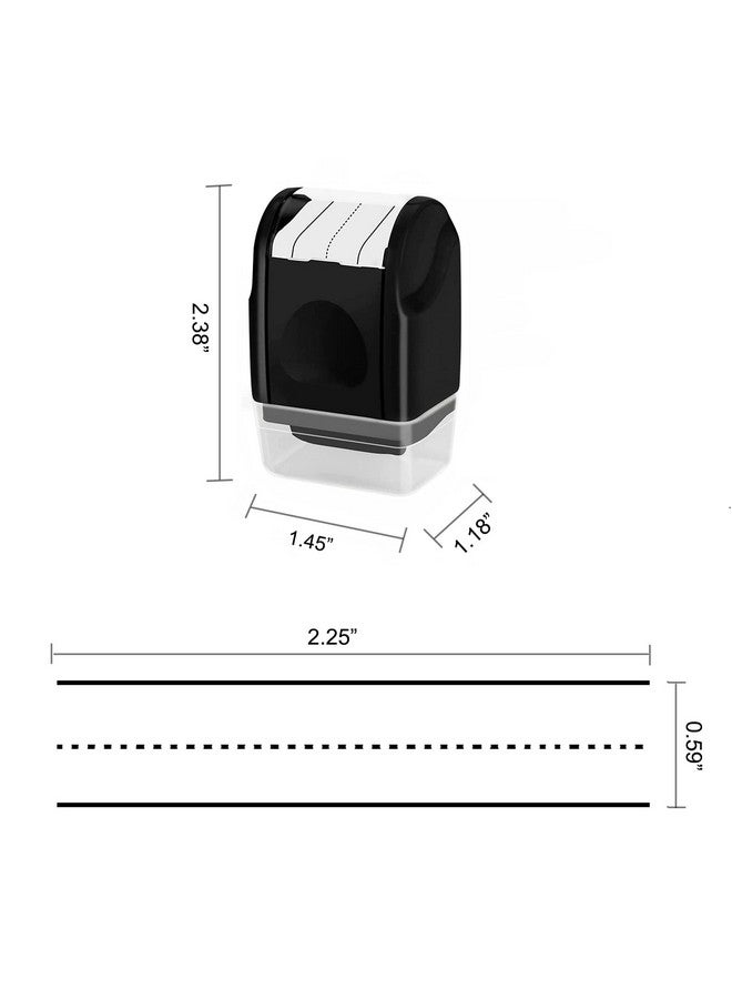 WAFJAMF WAFJAMF Handwriting Lines Stamp Roller Self-Inking Line Rolling Stamps Handwriting Practice Tool for Teachers Kids Kindergarten - Black  - Image 2