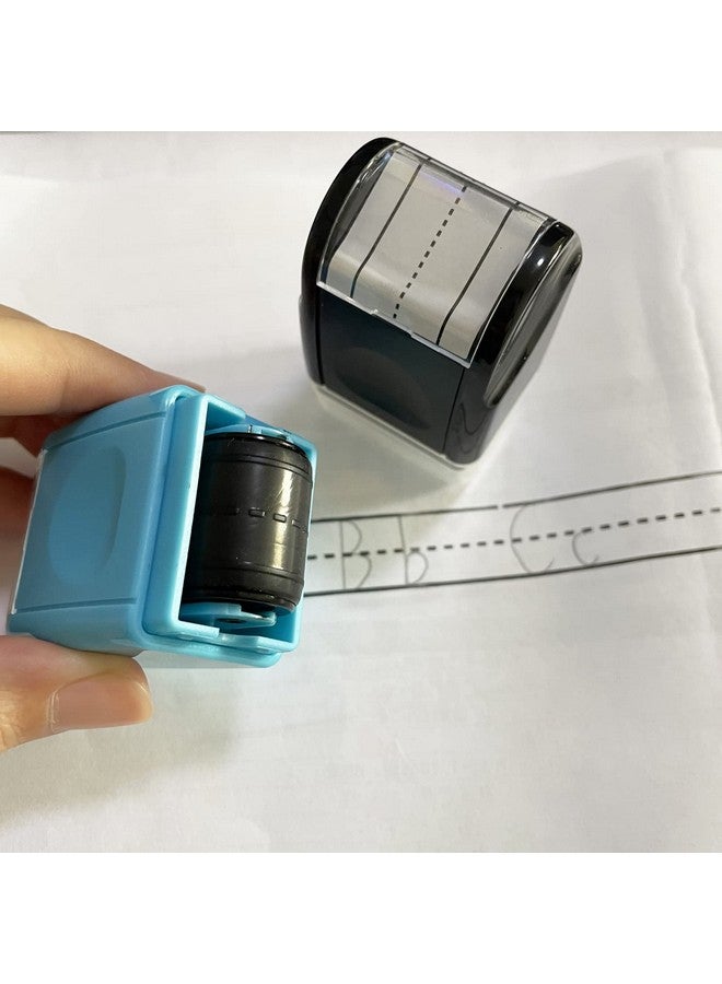 WAFJAMF WAFJAMF Handwriting Lines Stamp Roller Self-Inking Line Rolling Stamps Handwriting Practice Tool for Teachers Kids Kindergarten - Black  - Image 4