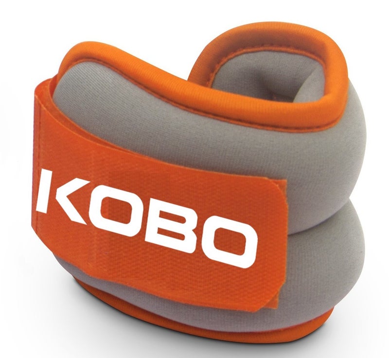 Kobo Ankle/Wrist Weight (0.5 Kg x 2 = 1 Kg) (Pair) vFor Walking + Running Or Hands for Strength Training Exercise for Men and Women (Imported), Orange/Grey - Image 2