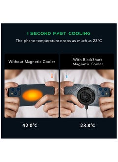 BLACK SHARK Phone Cooler Black Shark Magnetic Cooler, for MagSafe iPhone 12 13 14 15 Series, Cell Phone Cooling Fan Portable Phone Radiator Cooling Fan, Gaming Semiconductor Cooling for Android/Tablet/iPad  - Image 2
