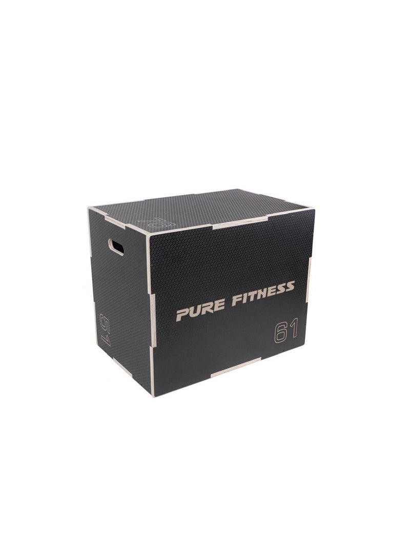 Pure Fitness ANTI SLIP 3in1 WOODEN PLYO BOX