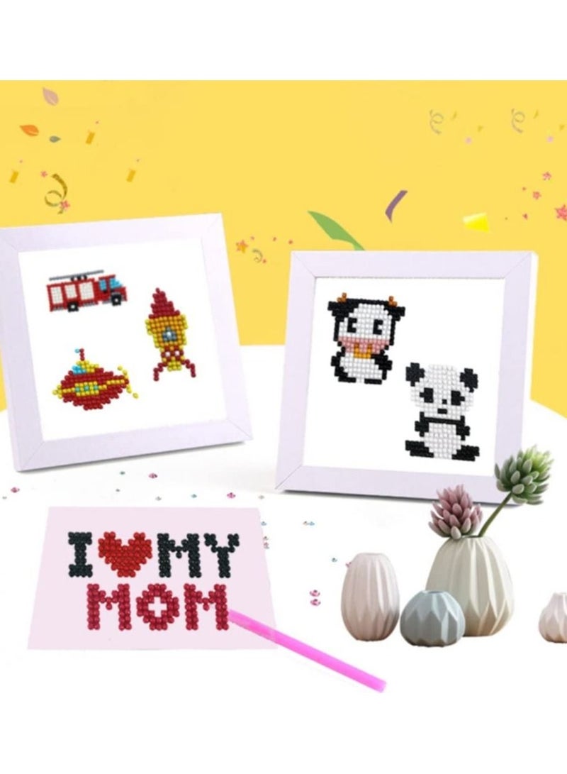 KASTWAVE Diamond Painting Stickers Kits Create DIY Art Craft Animal Sea World Painting with Diamonds Phone Stickers for Children Adult Beginners 10 Pcs - Image 5