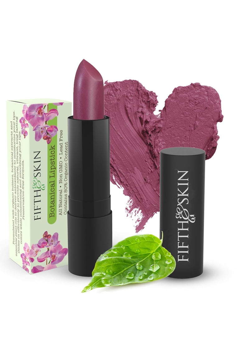 Fifth & Skin - Fifth & Skin BOTANICAL Lipstick (RHUBARB) | Made in USA | Vegan | Natural | Organic | Cruelty Free | Paraben Free | NO Lead | Moisturizing Color that's Good for your Lips! - Image 1