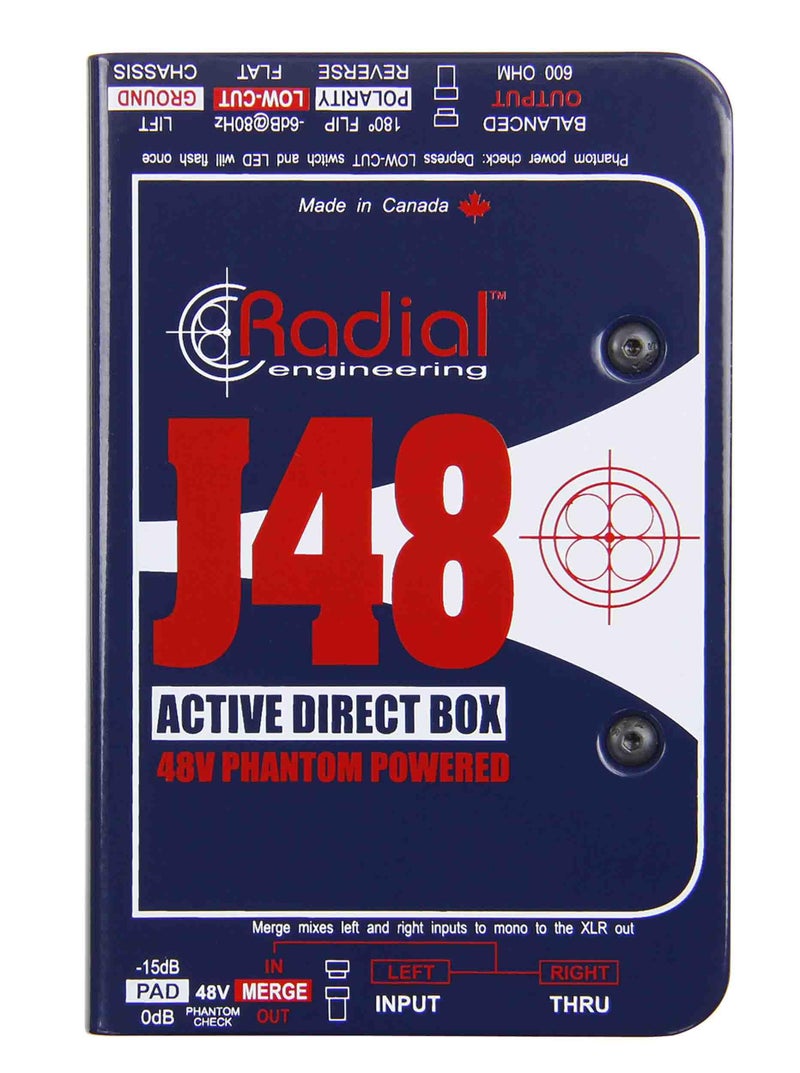 Radial Engineering صندوق مباشر نشط Radial J48 MK2 بقدرة 48 فولت فانتوم - Image 2