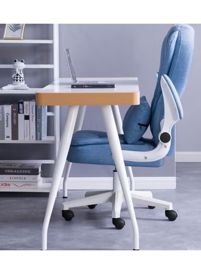 Gaming Chair with Footrest for Adults - Ergonomic Gaming Chairs with Foot Rest - Big and Tall Computer Game Chair - Fabric Reclining Video Game Chairs with Spring Cushion - Blue/Light Grey - Image 4