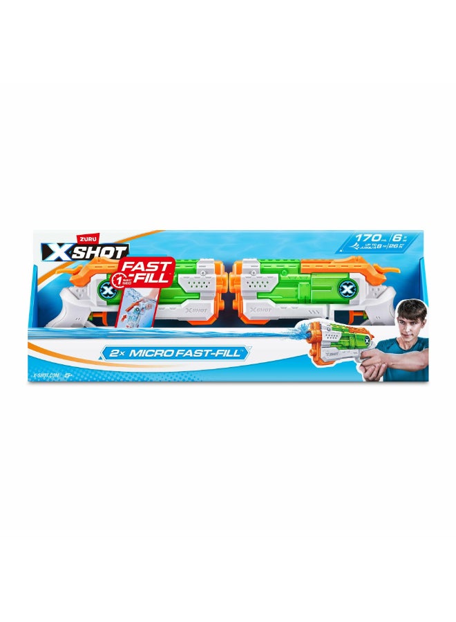 X-Shot Micro Fast-Fill Water Blaster Set (Pack of 2) - Image 1