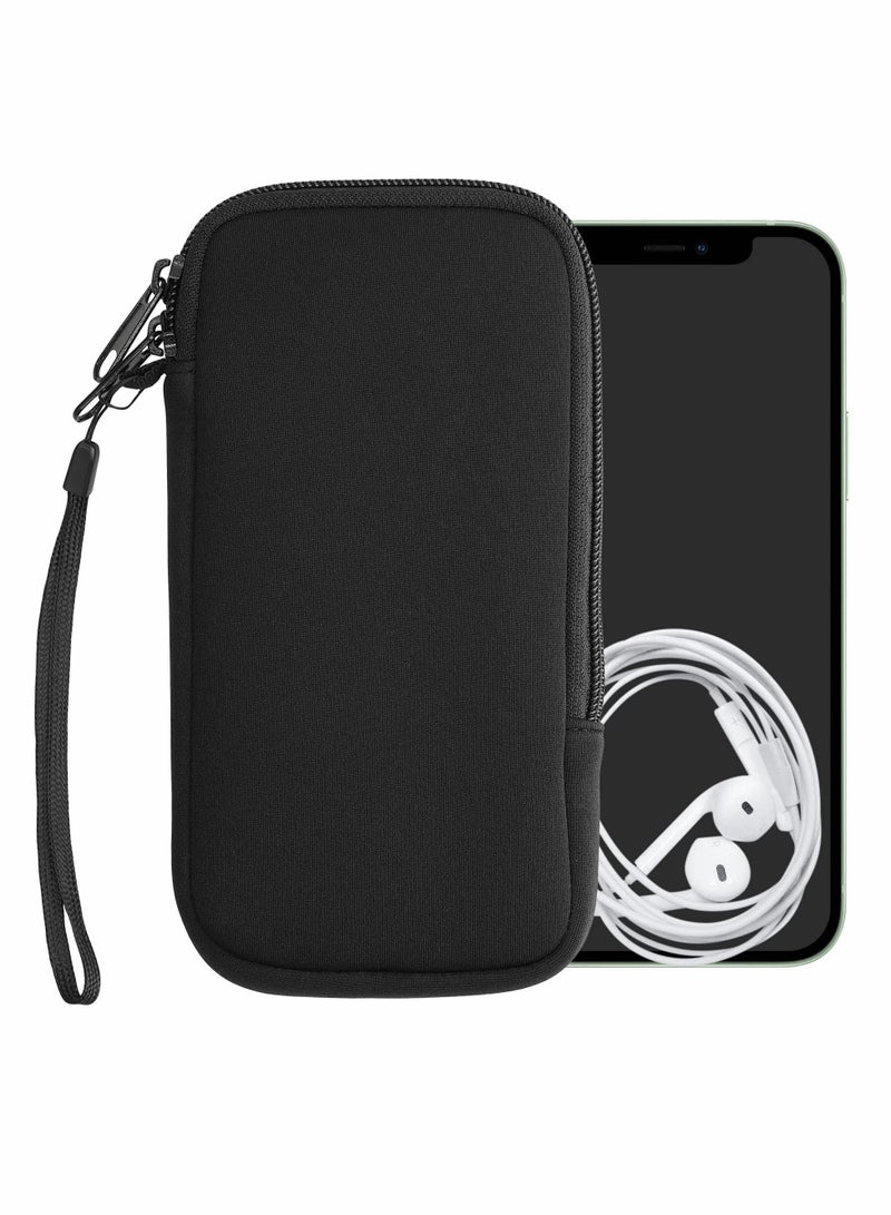 Y&D phone holster Universal Cell Sleeve Mobile Bag with Zipper, Wrist Strap Neoprene Phone Pouch  - Image 5