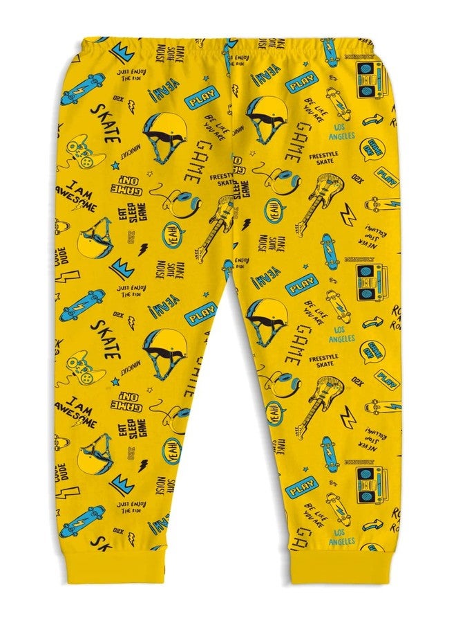 X2O Kids Cotton Pajama for Boys and Girls(Pack of 1)(7-8 Years)(Yellow) - Image 1