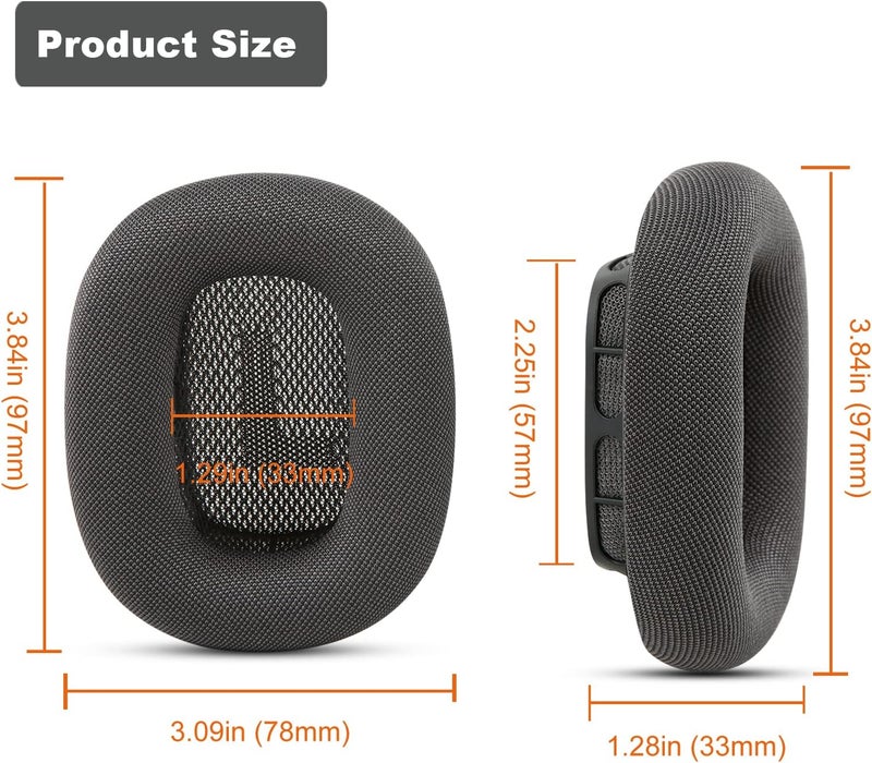 EARROCK Lightweight Earpads Earcups Earmuff for AirPods Max Magnetic Ear Cushions Replacement Parts with Knit-mesh Canopy, Memory Foam and Magnet Pink Red Smooth joint - Image 5