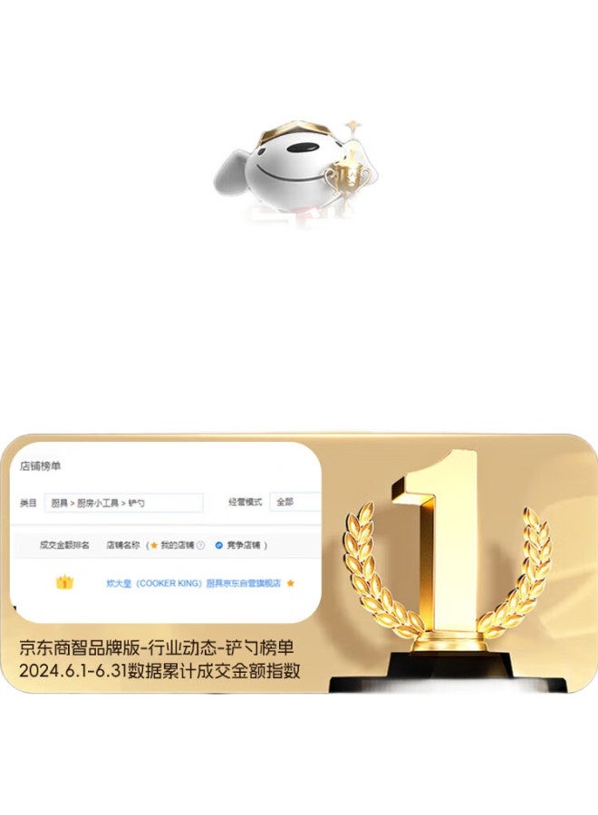 COOKER KING Chuidahuang 316l ملعقة طهي من الفولاذ المقاوم للصدأ بمقبض وردي، ملعقة طهي مقلية غير لاصقة سميكة للاستخدام المنزلي - Image 3