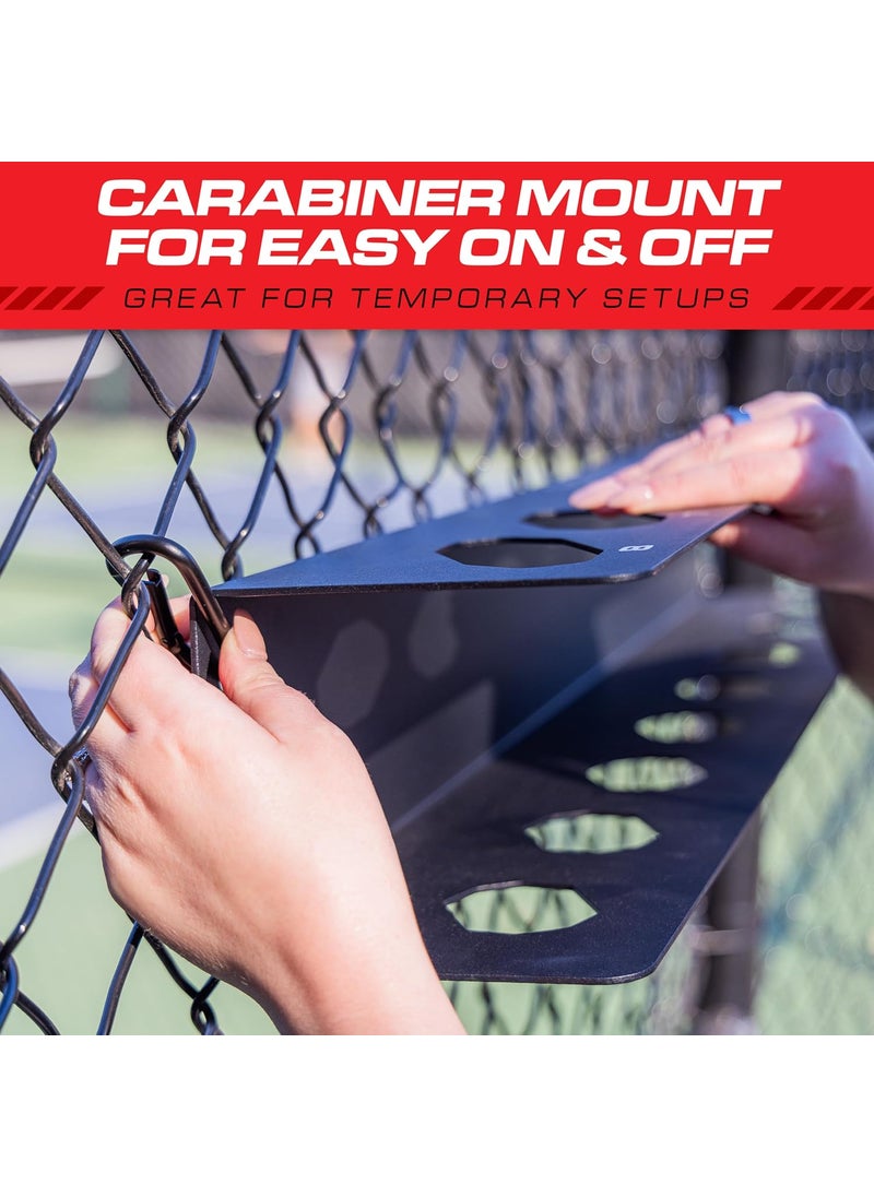 GoSports GoSports Pickleball Paddle Holder Rack  Fits 8 Pickleball Paddles  Fence Mount Commercial Grade with Next Up Player Tracker  - Image 5