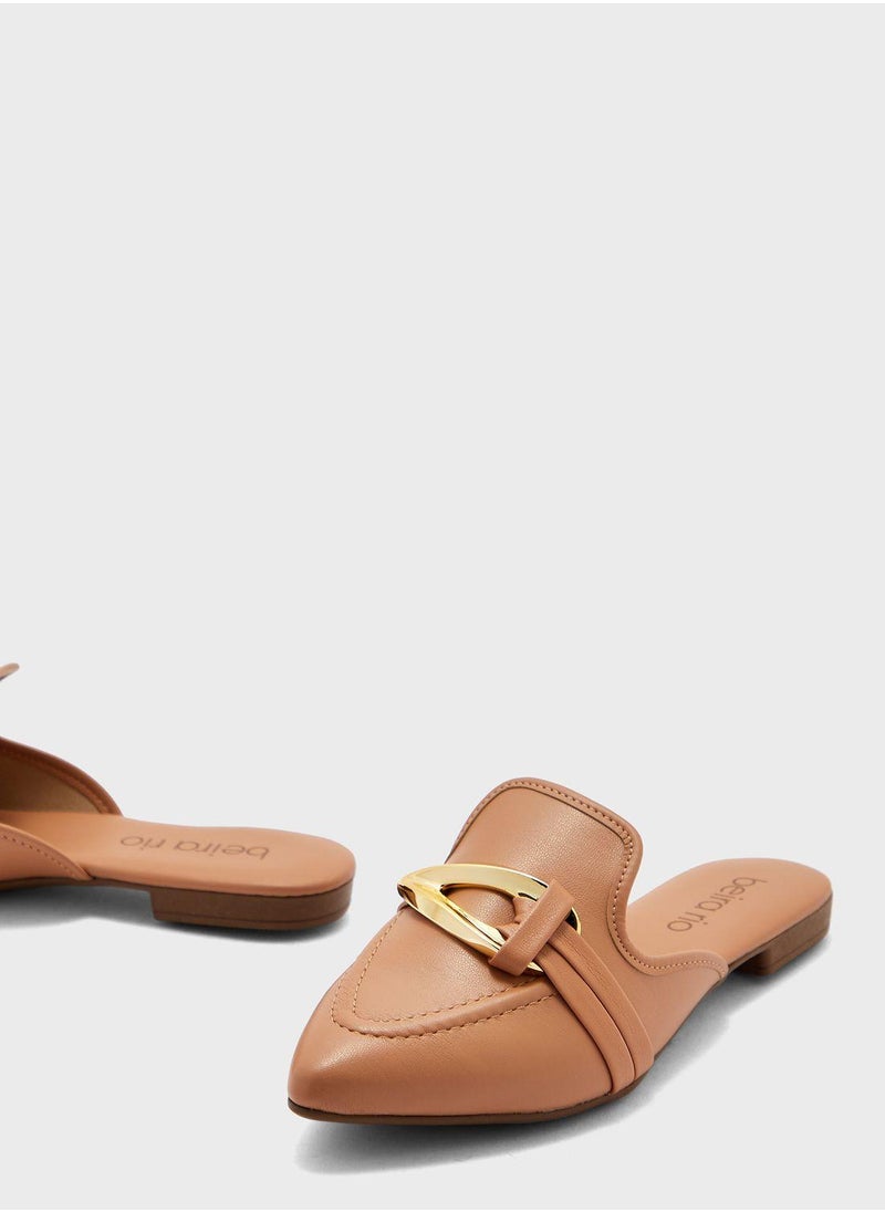 Beira Rio Alessandra Pointed Flat Slip Ons  - Image 4