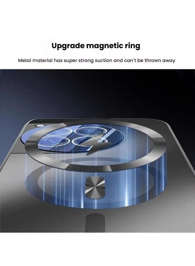 Case Compatible with Oppo Reno 13, Ultra-thin Magnetic Frosted Phone Case with Fully Wrapped Lens Protection, Skin-friendly Non-slip Protective Cover for Oppo Reno 13 - Image 3