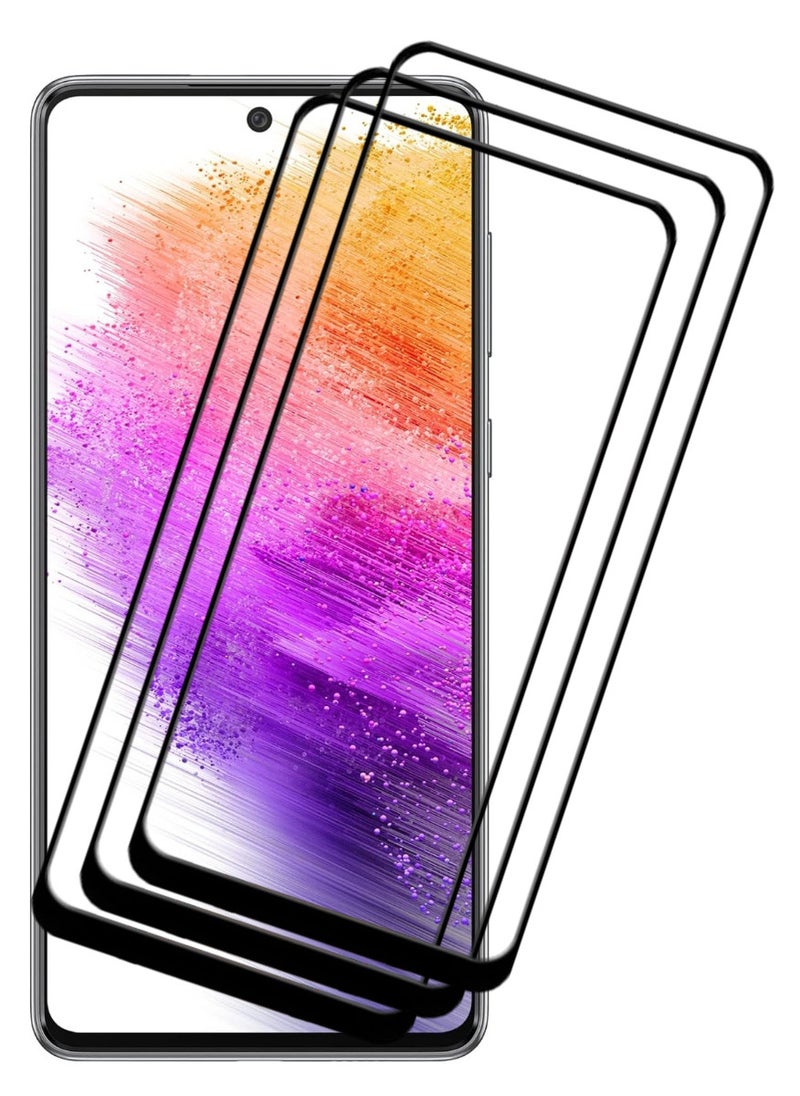 ACLIX 3 Pieces Antistatic ESD Dustproof Premium Quality High Definition Tempered Glass Screen Protector Designed For Samsung Galaxy A73 5G - Image 1