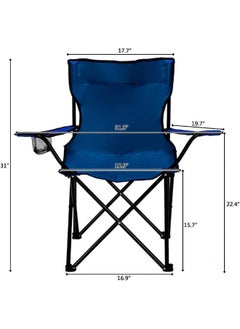 Folding Beach Chair Foldable Camping Chair with Carry Bag for Adult, Lightweight Folding High Back Camping Chair for Outdoor Camp Beach Travel Picnic Hiking (2, Royal Blue/Navy Blue) - pzsku/Z97A3871AFB7C36B8109AZ/45/_/1720943191/d0c58b8a-6d40-4c12-95b7-e83443771e1a